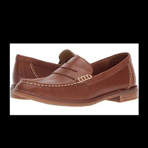 Sperry Seaport Leather Penny Loafer (Cognac) NIB